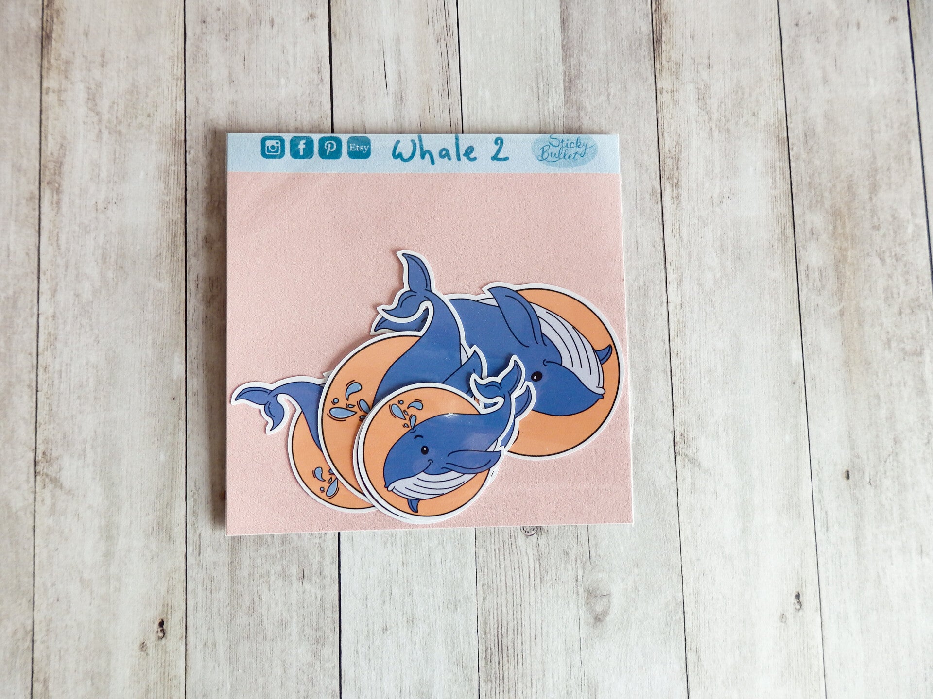 Whale 2 - Sticker Pack 5 Stickers