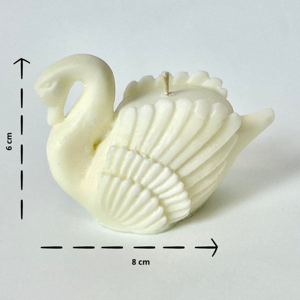Świeca sojowa Łabędź 85g, kolor naturalny mleczny
