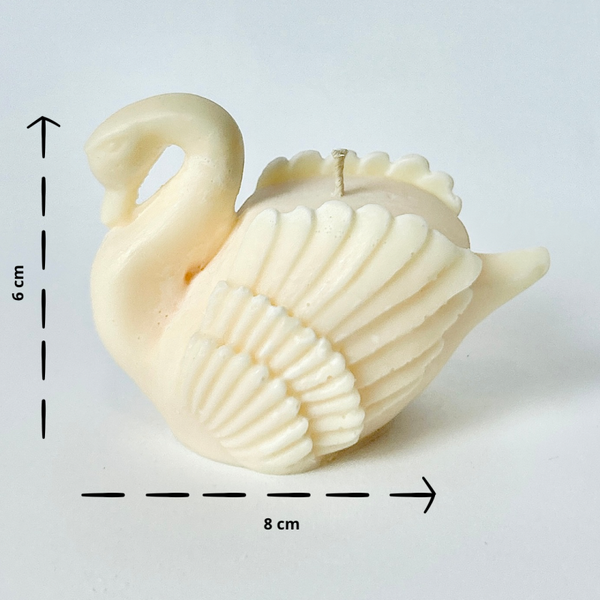 Świeca sojowa Łabędź 85g , Kolor kremowy