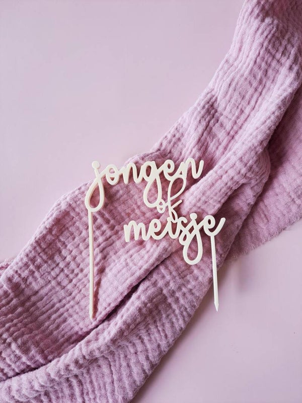 Taarttopper jongen of meisje