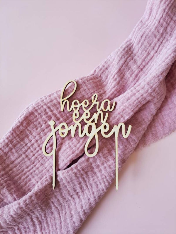 Taarttopper Hoera een jongen.