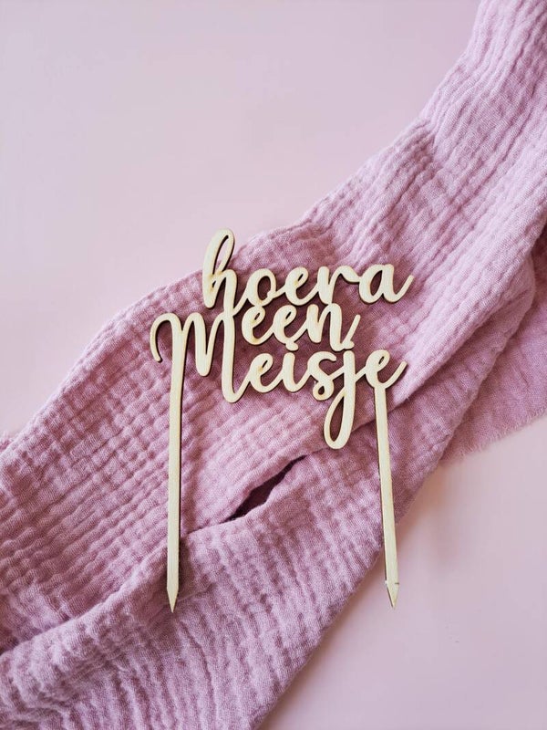 Taarttopper Hoera een meisje