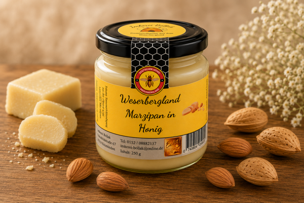 Marzipan in Honig