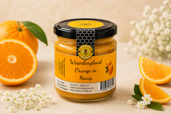 Orangen in Honig