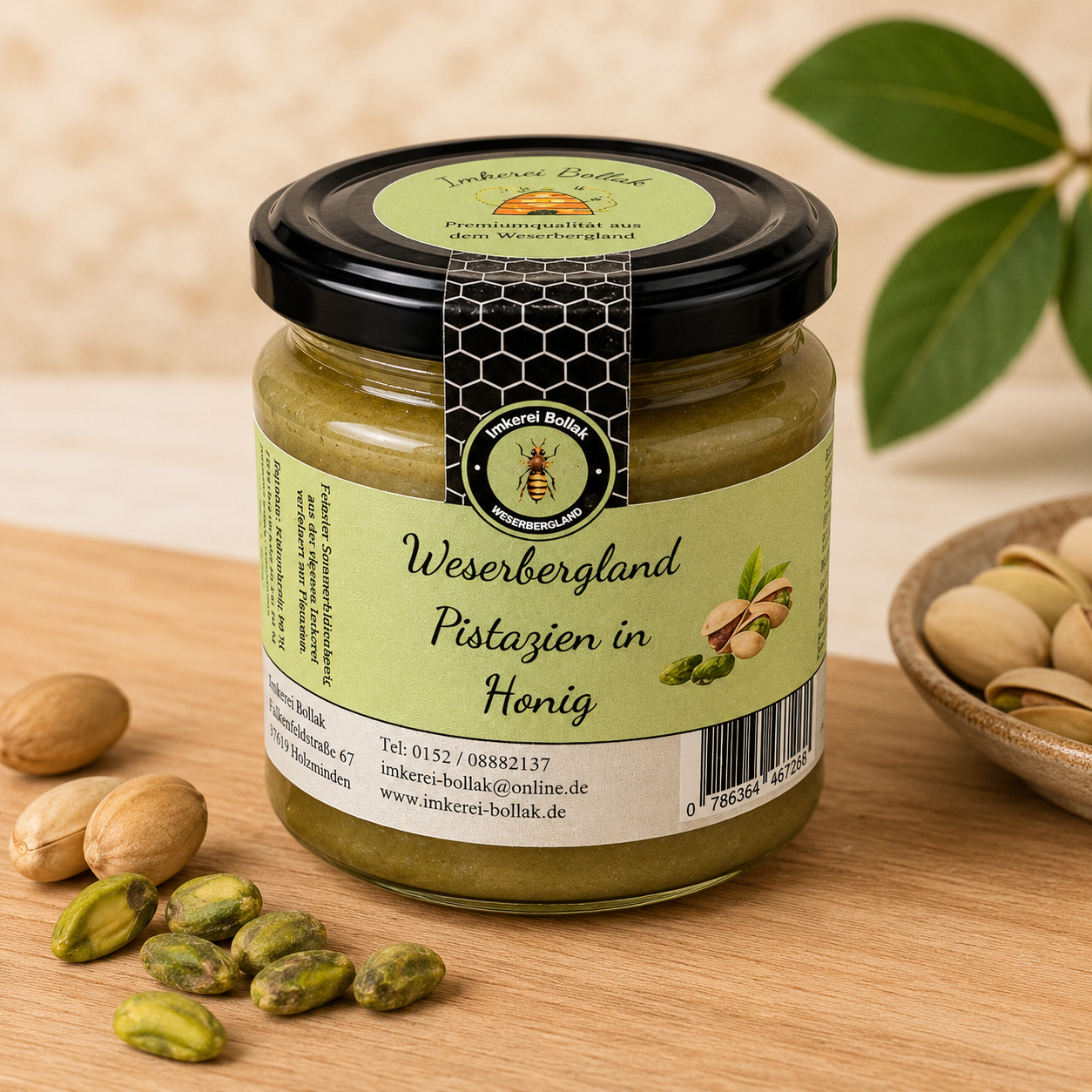 ​Pistazien-Honig-Creme – Edle Paste aus Pistazien & Imkerhonig