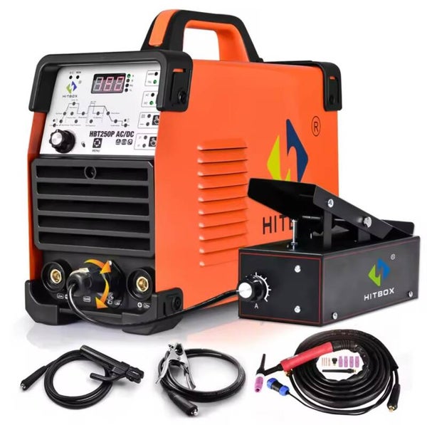 Hitbox AC/DC Aluminum Tig Welding Machine Stick Welder with foot pedal.