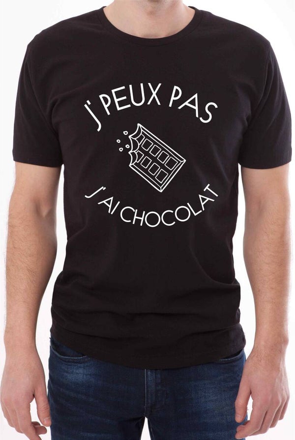 T-Shirt homme « J’peux pas j’ai CHOCOLAT »