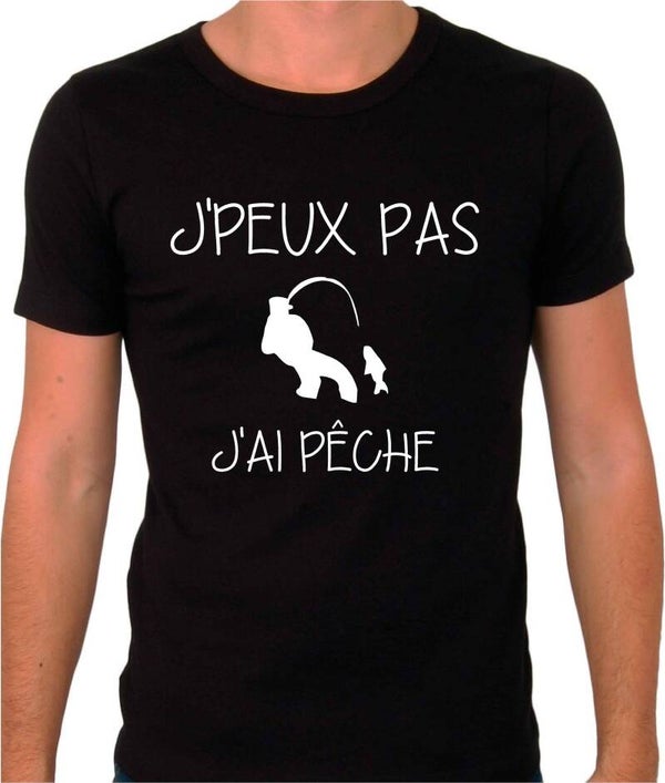 T-Shirt homme « J’peux pas j’ai pêche »