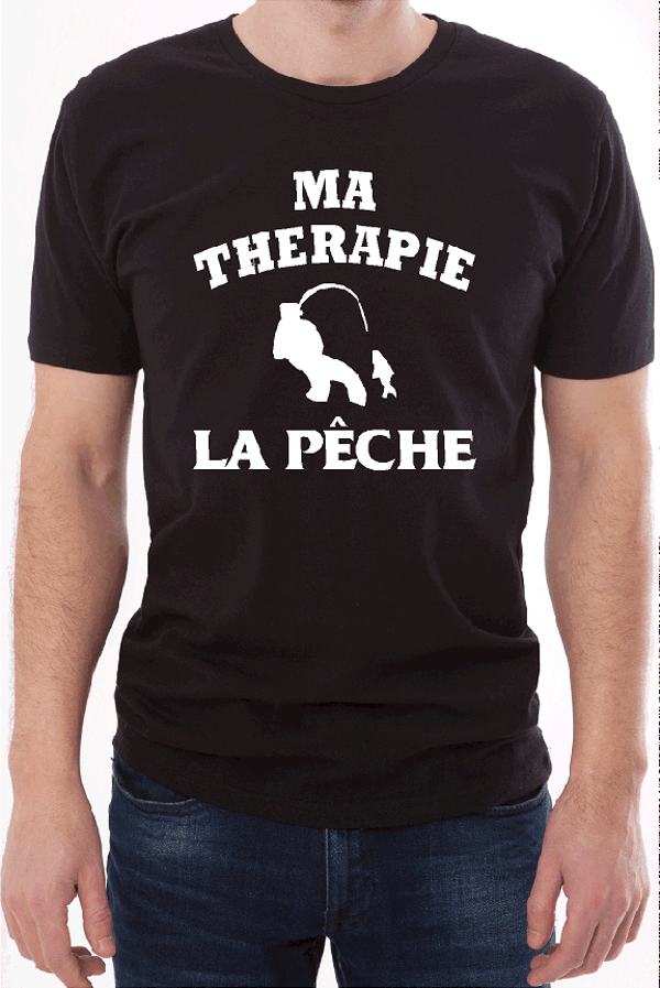 T-Shirt homme « Ma thérapie LA PÊCHE »