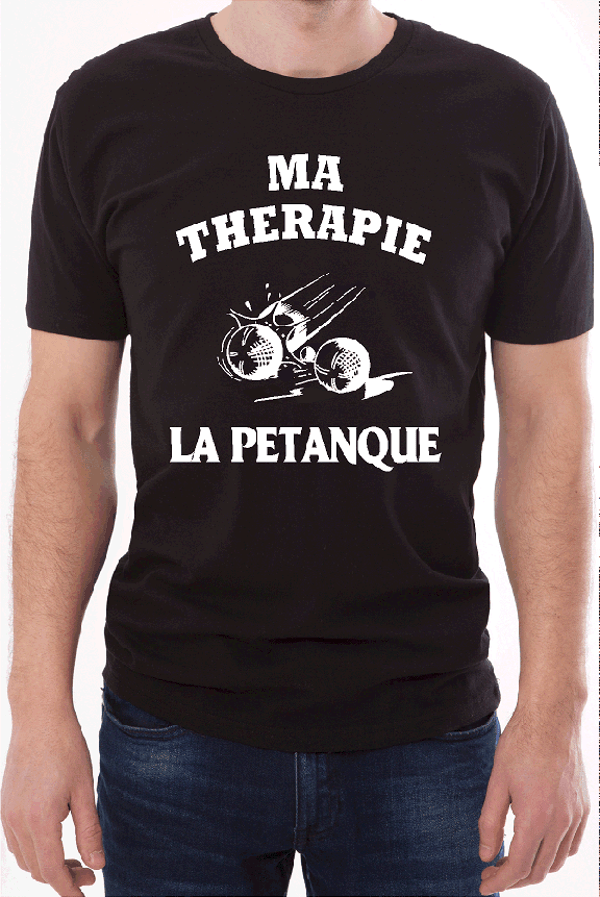 T-Shirt homme « Ma thérapie LA PÉTANQUE »