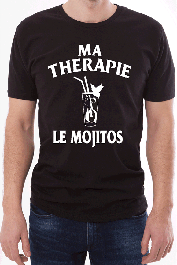T-Shirt homme « Ma thérapie LE MOJITOS »