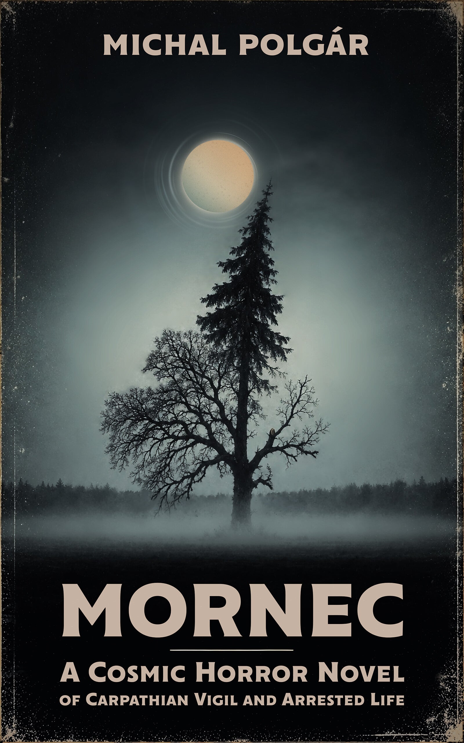 Book cover of Krelløy (Krelloy) by Michal Polgár, a cosmic horror novel set on a remote Norwegian island blending psychological and Lovecraftian themes.