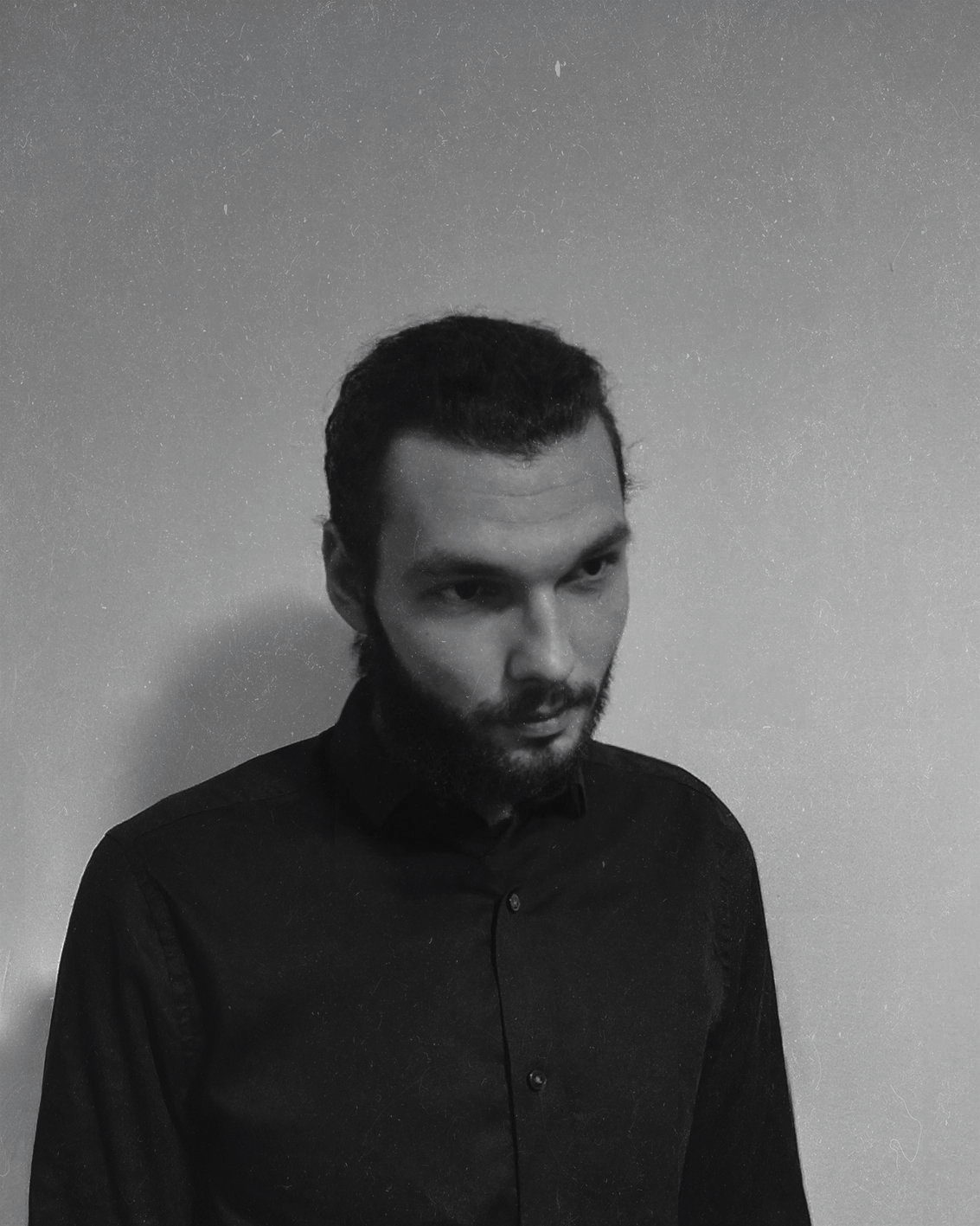 Portrait of Michal Polgár, Slovak-born author of cosmic and psychological horror, based in Northern Norway.