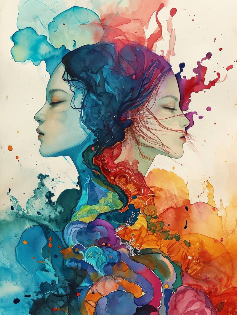 Trauma Verdängung Zwei Gesichter