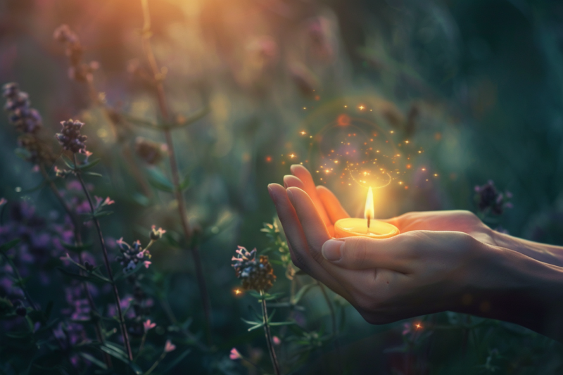 Feuer Kerze Meditation