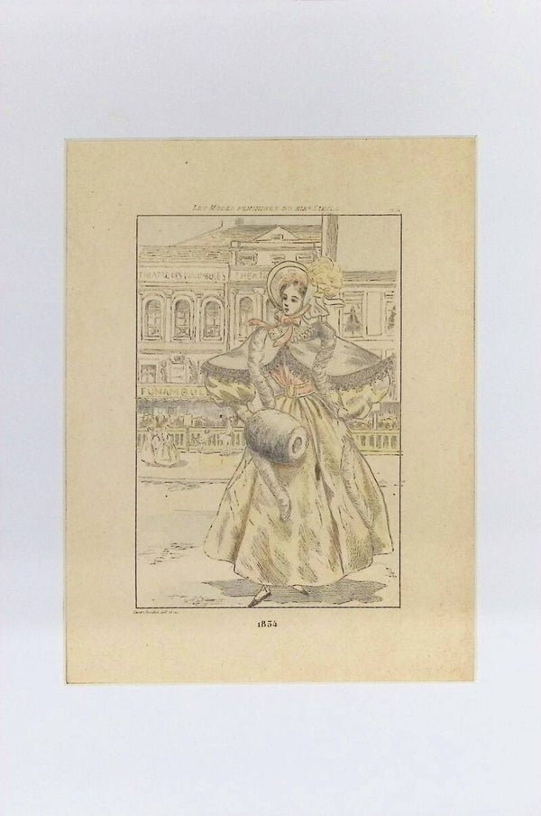 Les Modes Féminines du XIXᵉ Siècle - Pl. 25 (1854) | Moda Femenina Parisina Mediados del Siglo XIX