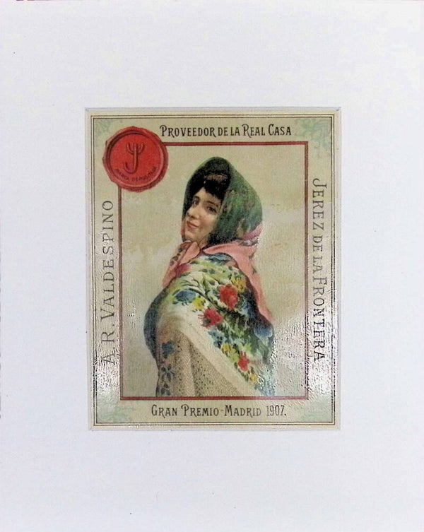 Etiqueta Publicitaria A. R. Valdespino – Proveedor de la Real Casa (Jerez de la Frontera, 1907) Publicidad