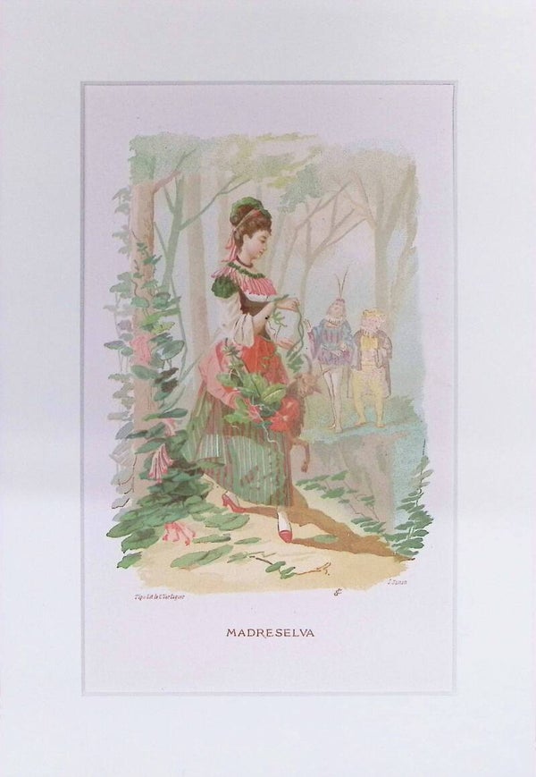 Madreselva – Cromolitografía de J. Simon (La Vida de las Flores, 1878) | 32 x 22 cm
