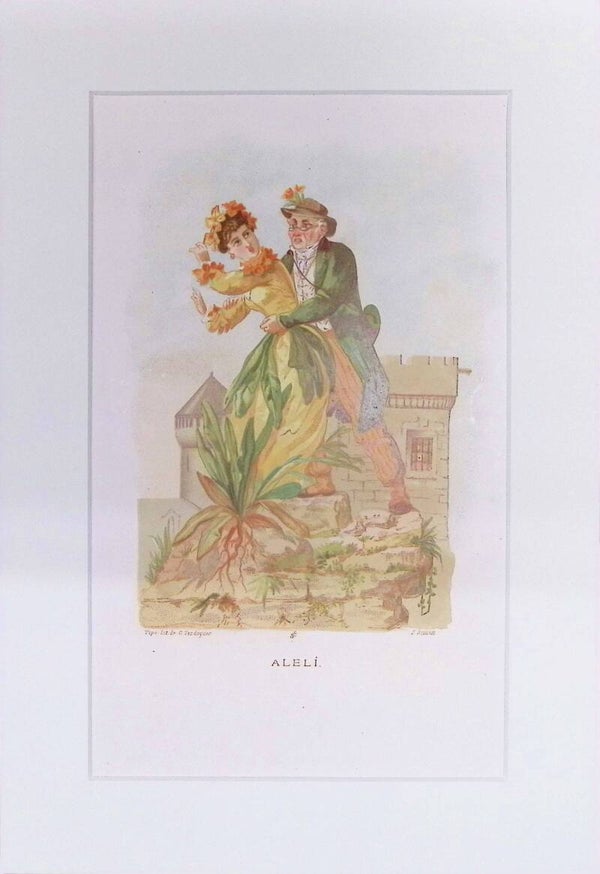 Alelí – Cromolitografía de J. Simon (La Vida de las Flores, 1878) | 32 x 22 cm Descripción completa: