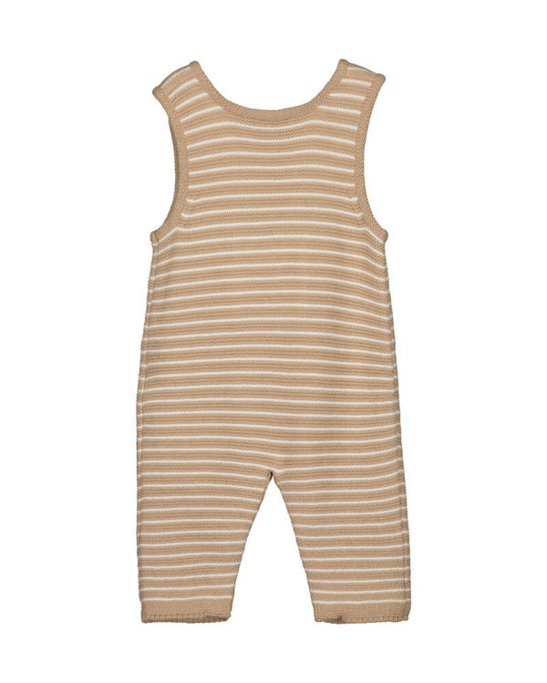 Romper beige met opgestikt zakje