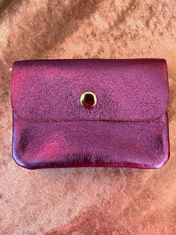 Paars metallic portemonnee