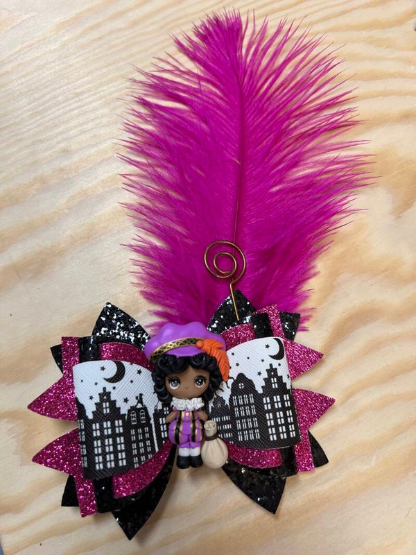 Sinterklaas haarstrikje fuchsia