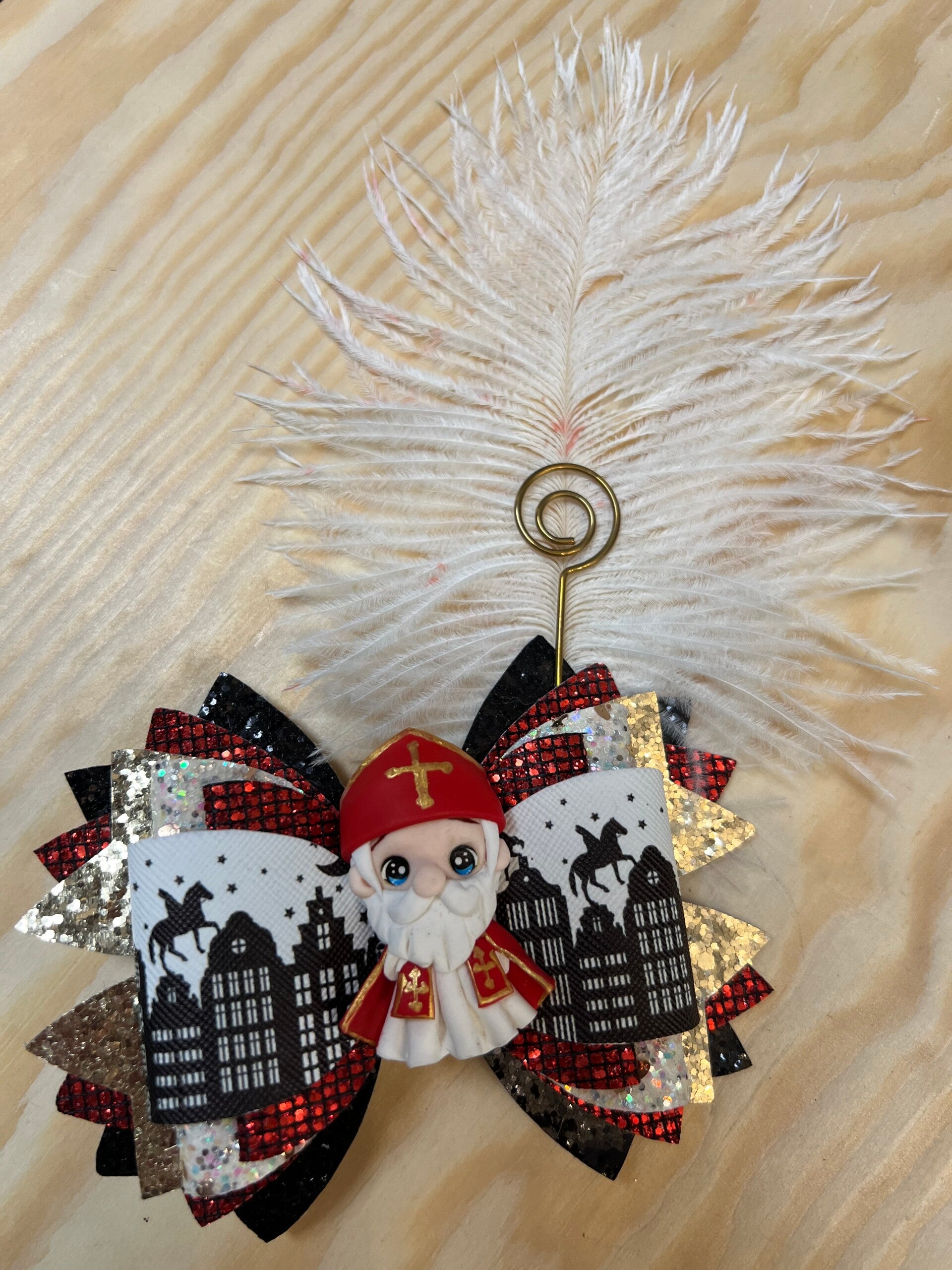 Sinterklaas haarstrikje Wit
