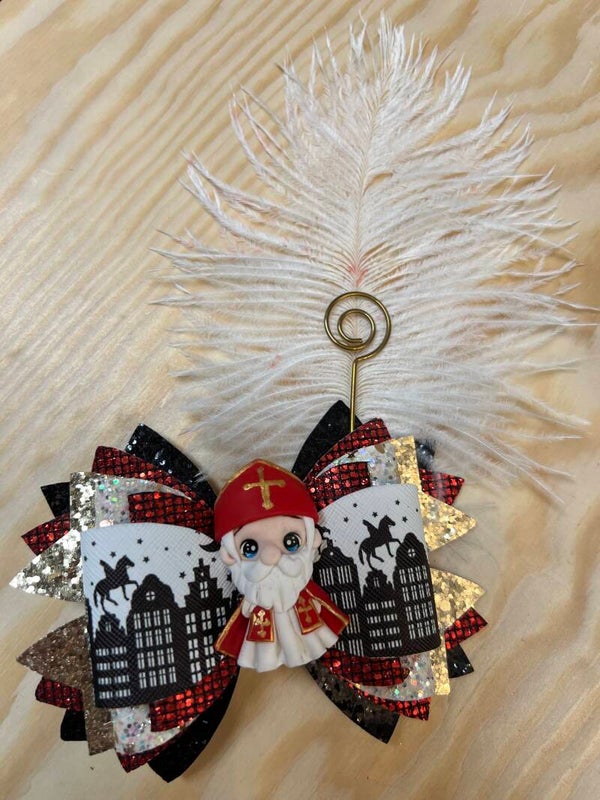 Sinterklaas haarstrikje Wit