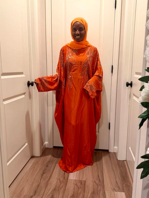 Beautiful orange abaya