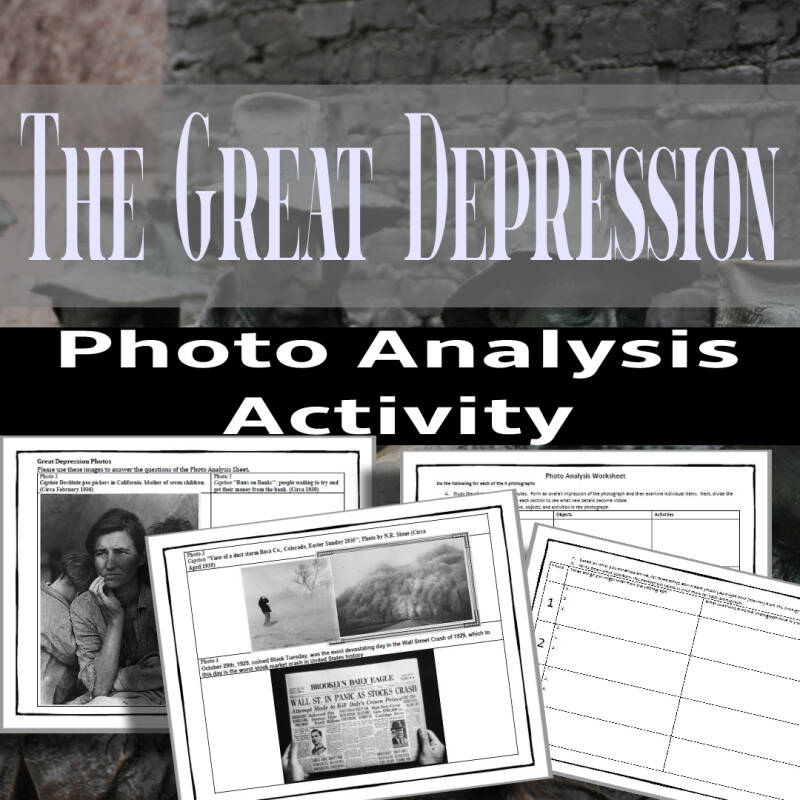 The Great Depression Photo Analysis Worksheet