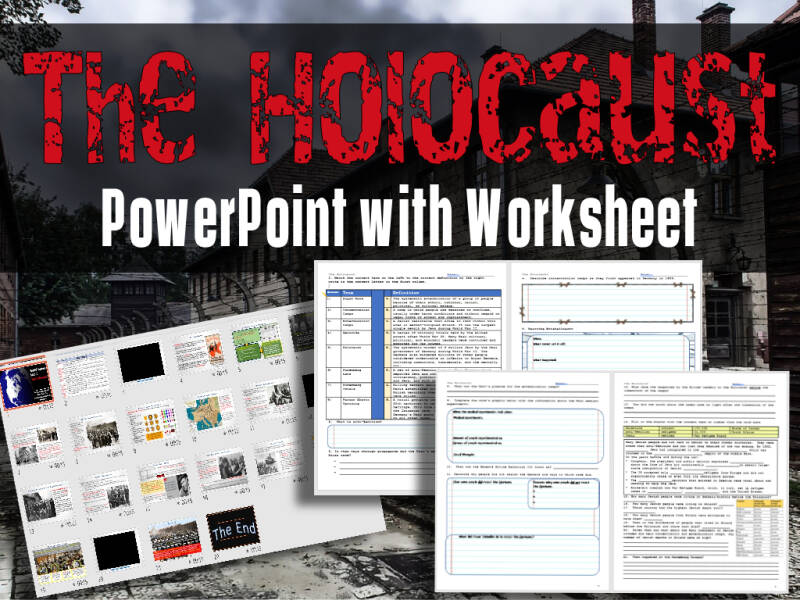 The Holocaust PowerPoint and Worksheet