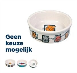 TRIXIE VOERBAK KAT KERAMIEK MET PRINT