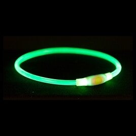 TRIXIE LICHTGEVENDE HALSBAND USB FLASH LIGHT OPLAADBAAR TPU. 40X0,8 CM
