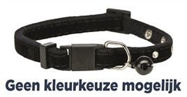 TRIXIE HALSBAND KAT FLUWEEL MET STRASS STEENTJES  4 ST
