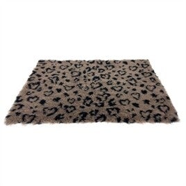 VETBED PRINT LUIPAARDPRINT BEIGE / ZWART GERECYCLED 75X50 CM