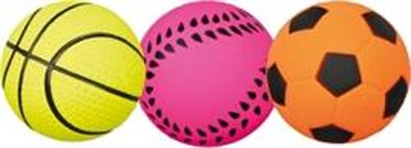 TRIXIE BAL DRIJVEND SCHUIMRUBBER ASSORTI 4,5X4,5X4,5 CM
