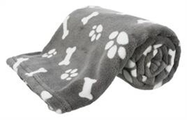 TRIXIE HONDENDEKEN KENNY FLEECE BOT / POOTJES GRIJS
