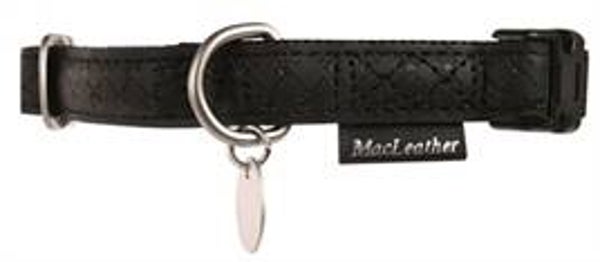 MACLEATHER HALSBAND ZWART 20-40X1,5 CM