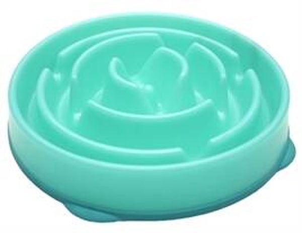 SLO-BOWL FEEDER DROP TEAL LICHTBLAUW 29X29X7 CM