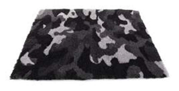 VETBED CAMOUFLAGE GRIJS GERECYCLED 100X75X2 CM