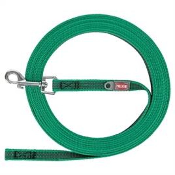 TRIXIE SLEEPLIJN MET RUBBER BEKLEED ZONDER HANDLUS GROEN