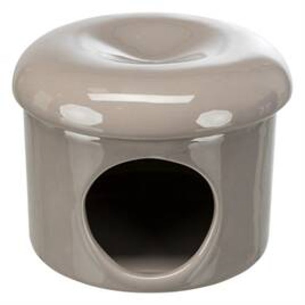 TRIXIE SPEELHUIS MUIZEN MET DEKSEL KERAMIEK TAUPE