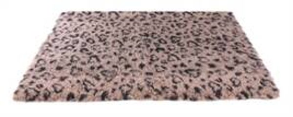 VETBED PRINT LUIPAARDPRINT BEIGE / ZWART GERECYCLED 100X75X2 CM