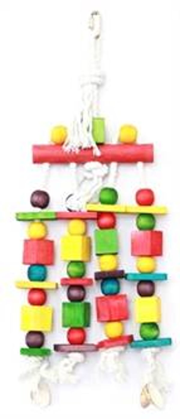 HAPPY PET SPEELGOED BLOCK N BEADS PAPEGAA