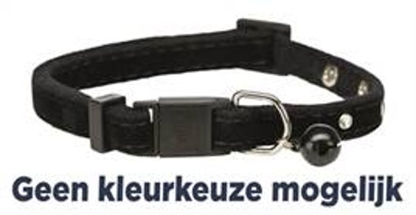 TRIXIE HALSBAND KAT FLUWEEL MET STRASS STEENTJES  4 ST