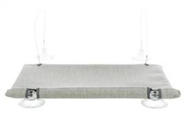 TRIXIE KATTENMAND HANGMAT RAAM VELOURS GRIJS