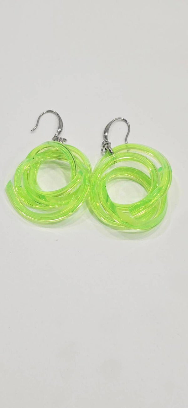 Linea Revolution: orecchini Caos (Giallo fluo)