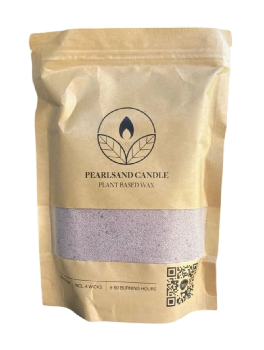 Kaarsenzand lila 400gr (4x lont inclusief)