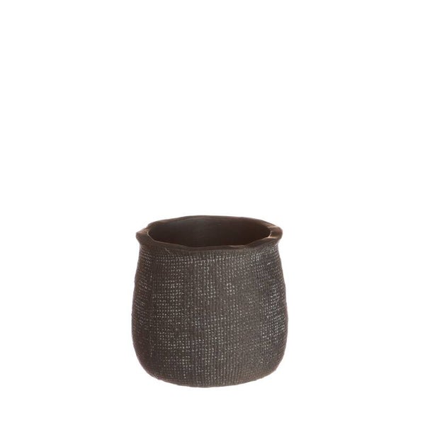 Antraciet potje ø8cm hoogte 7cm