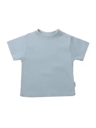 T-shirt van biologisch katoen - Lichtblauw